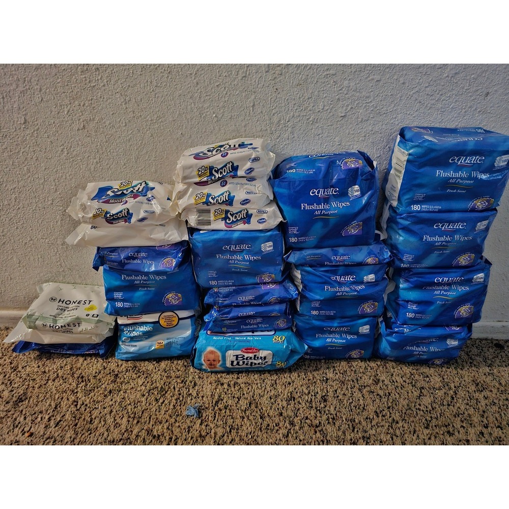 Equate Hypoallergenic‎ Flushable Wet Wipes, Fresh Scent,